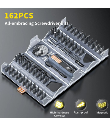 Jeu de tournevis de précision 180 en 1, forets magnétiques, outils professionnels de réparation