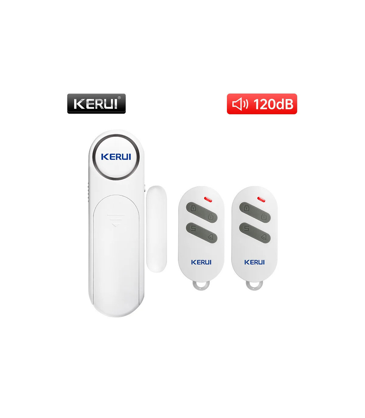 [KIT 3] KERbiomomer-Capteur d\'alarme sans fil pour porte et fenêtre, 300 pieds, 120dB, antivol,