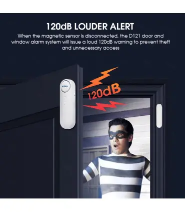 [KIT 3] KERbiomomer-Capteur d\'alarme sans fil pour porte et fenêtre, 300 pieds, 120dB, antivol,