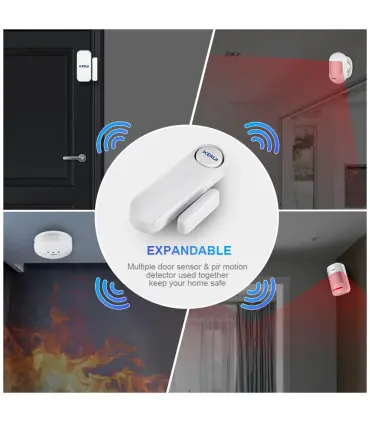 [KIT 3] KERbiomomer-Capteur d\'alarme sans fil pour porte et fenêtre, 300 pieds, 120dB, antivol,