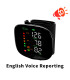 [Black] Nouveau moniteur de pression artérielle au poignet LED Rechargeable sans voix anglaise 