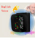 [Black] Nouveau moniteur de pression artérielle au poignet LED Rechargeable sans voix anglaise 