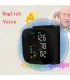 [Black] Nouveau moniteur de pression artérielle au poignet LED Rechargeable sans voix anglaise 