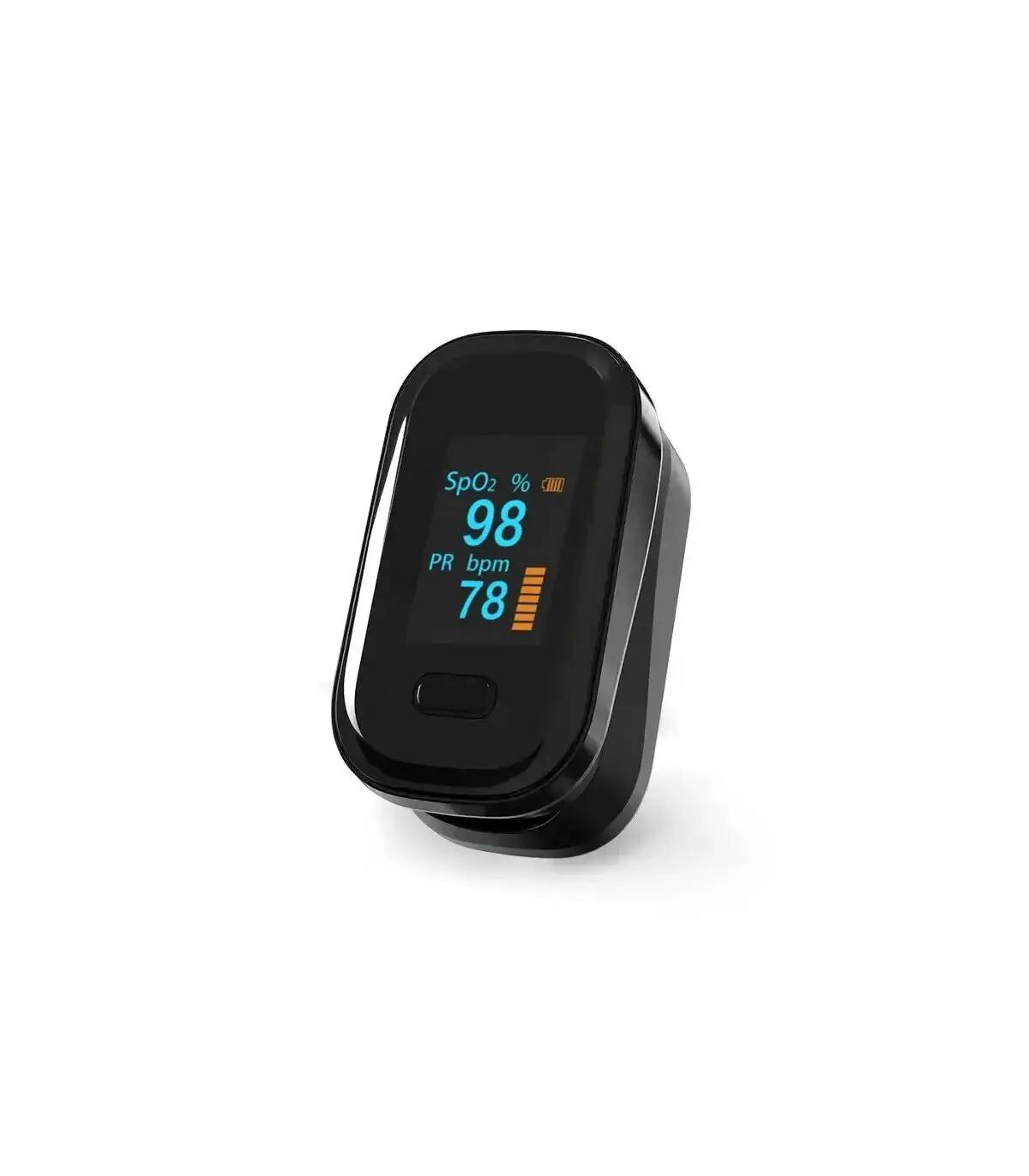 [Black] Oxymètre de pouls au doigt, appareil médical portable, compteur de saturation de la fré