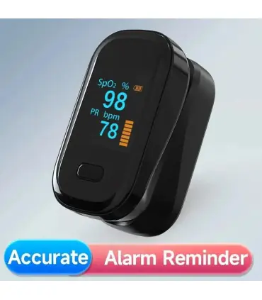 [Black] Oxymètre de pouls au doigt, appareil médical portable, compteur de saturation de la fré