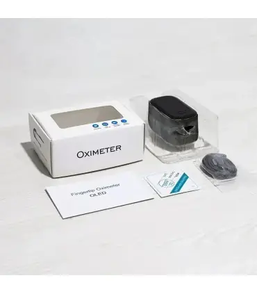 [Black] Oxymètre de pouls au doigt, appareil médical portable, compteur de saturation de la fré