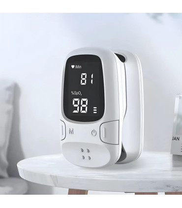 [White] Mini oxymètre de pouls Portable pour la santé, Saturation de l\'oxygène dans le sang, ox