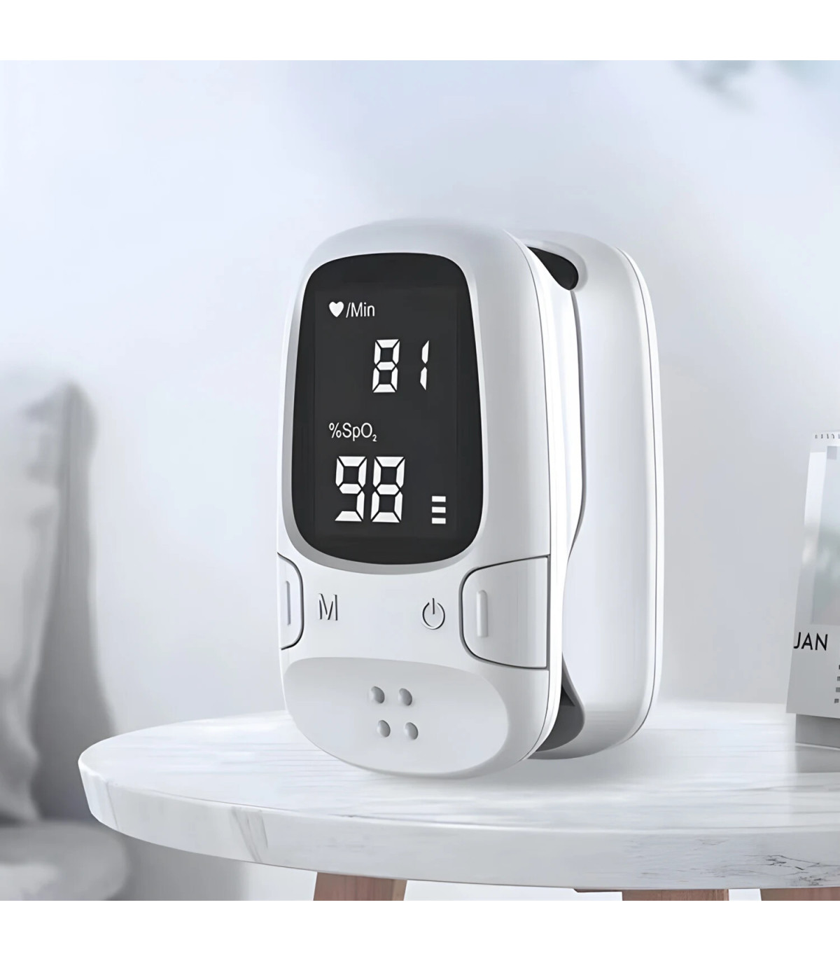 [White] Mini oxymètre de pouls Portable pour la santé, Saturation de l\'oxygène dans le sang, ox