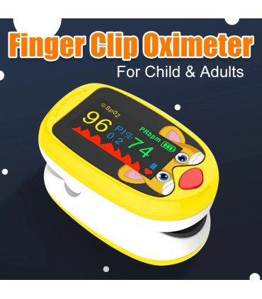 [Red] Oxymètre de pouls au doigt pour enfants, aste, écran TFT, sangle, lanière, compteur de sa