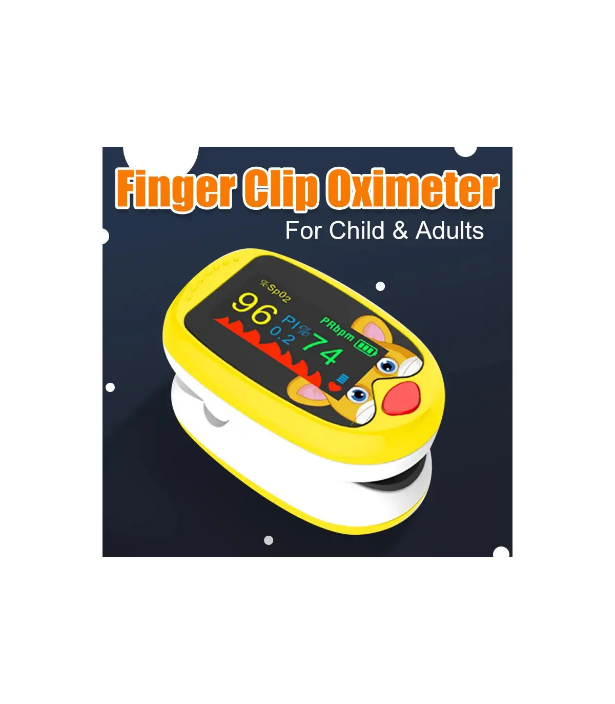 [Red] Oxymètre de pouls au doigt pour enfants, aste, écran TFT, sangle, lanière, compteur de sa