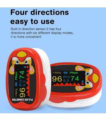 [Red] Oxymètre de pouls médical pour nourrissons, compteur de saturation d\'oxygène dans le sang