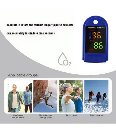 [Blue] Oxymètre de pouls au doigt pour pédiatrie et enfant, pulsoximètre médical, compteur de s