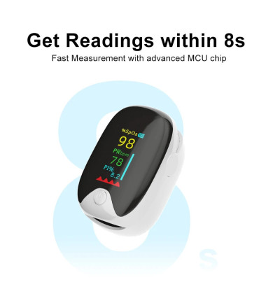 [AD901-TFT-White] Oxymètre médical de pouls au doigt, saturomètre, saturation d\'oxygène, oxymèt