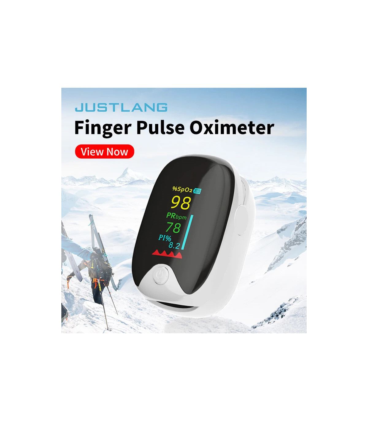 [AD901-TFT-White] Oxymètre médical de pouls au doigt, saturomètre, saturation d\'oxygène, oxymèt