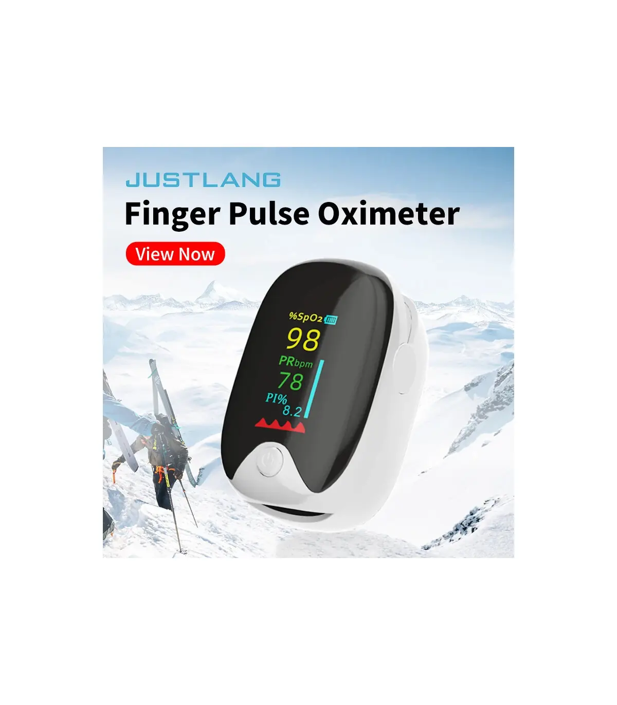 [AD901-TFT-White] Oxymètre médical de pouls au doigt, saturomètre, saturation d\'oxygène, oxymèt