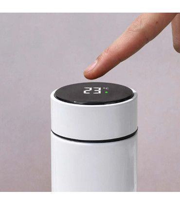 [Violet 200ml] Tasse d\'eau isolée en acier inoxydable 304, équipée d\'un écran d\'affichage de la