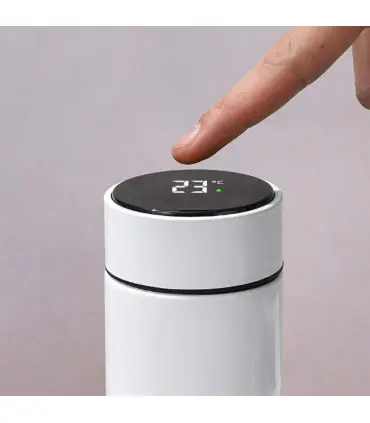 [Violet 200ml] Tasse d\'eau isolée en acier inoxydable 304, équipée d\'un écran d\'affichage de la