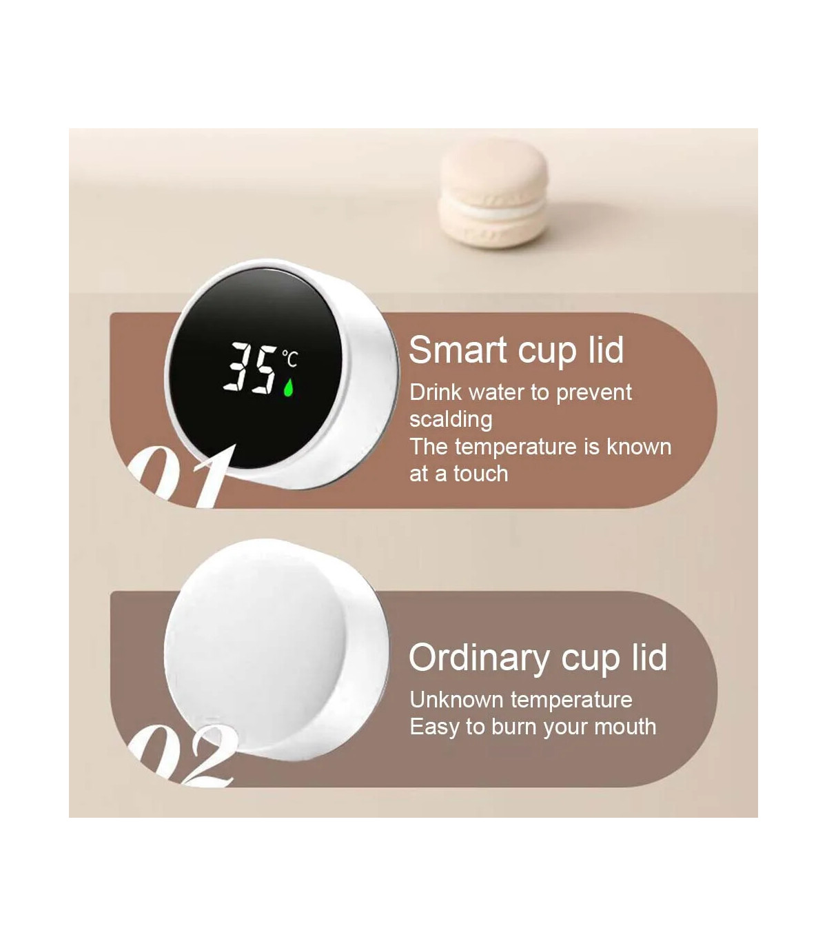 [Violet 200ml] Tasse d\'eau isolée en acier inoxydable 304, équipée d\'un écran d\'affichage de la