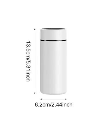 [BLANC 200ml] Tasse d\'eau isolée en acier inoxydable 304, équipée d\'un écran d\'affichage de la 