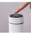 [WEISS 200ml] Isoliertasse aus Edelstahl 304, ausgestattet mit einem Display-Screen.