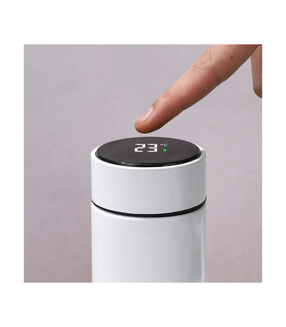 [BLANC 200ml] Tasse d\'eau isolée en acier inoxydable 304, équipée d\'un écran d\'affichage de la 