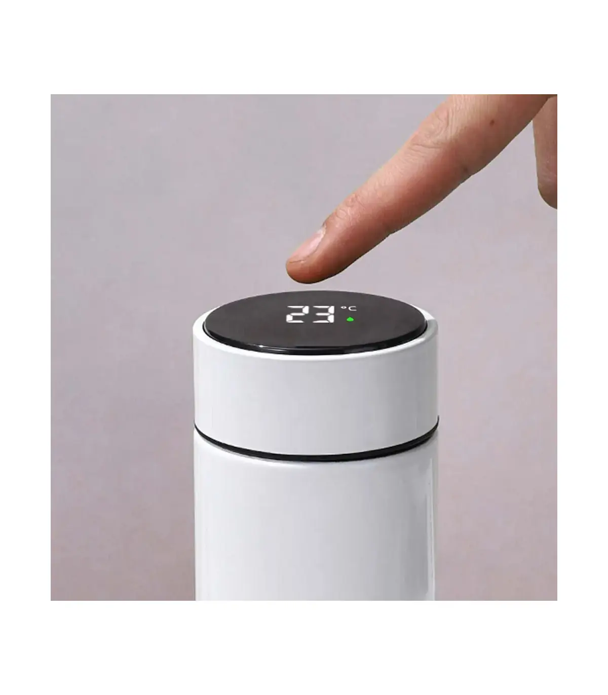 [BLANC 200ml] Tasse d\'eau isolée en acier inoxydable 304, équipée d\'un écran d\'affichage de la 