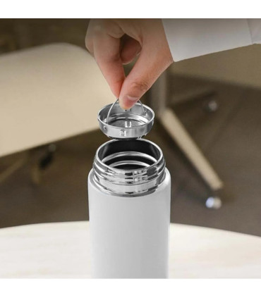 [BLANC 200ml] Tasse d\'eau isolée en acier inoxydable 304, équipée d\'un écran d\'affichage de la 