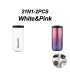 [White-Pink-2PCS 500ML] Bouteille Thermos à café en acier inoxydable de 400ML, tasse thermique,