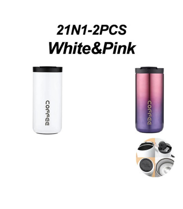 Ensemble 2 pièces thermos café 400ML design moderne