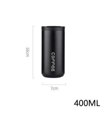 [Black-White-2PCS 500ML] Bouteille Thermos à café en acier inoxydable de 400ML, tasse thermique