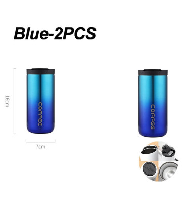 Thermos blue-2pcs design élégant et ergonomique