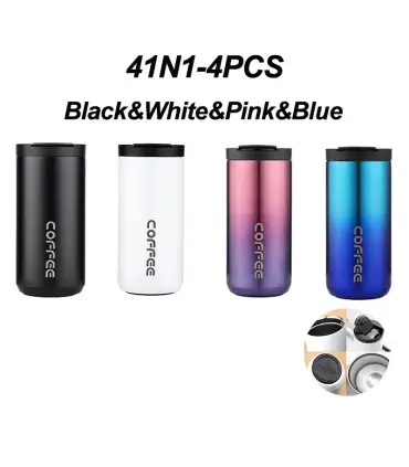 [SUIT-4PCS 500ML] Bouteille Thermos à café en acier inoxydable de 400ML, tasse thermique, flaco