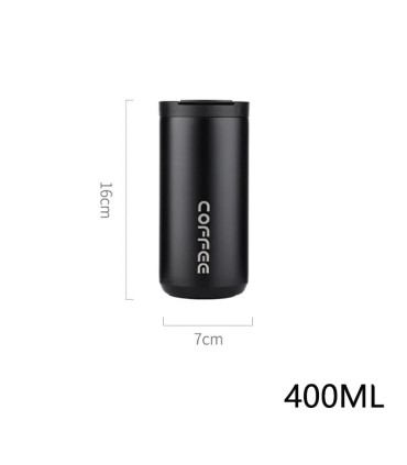 [White-Pink-Blue 500ML] Bouteille Thermos à café en acier inoxydable de 400ML, tasse thermique,