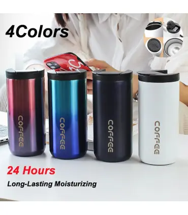 [White 500ML] Bouteille Thermos à café en acier inoxydable de 400ML, tasse thermique, flacons s