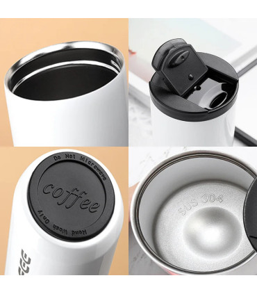 [Black-2PCS 500ML] Bouteille Thermos à café en acier inoxydable de 400ML, tasse thermique, flac