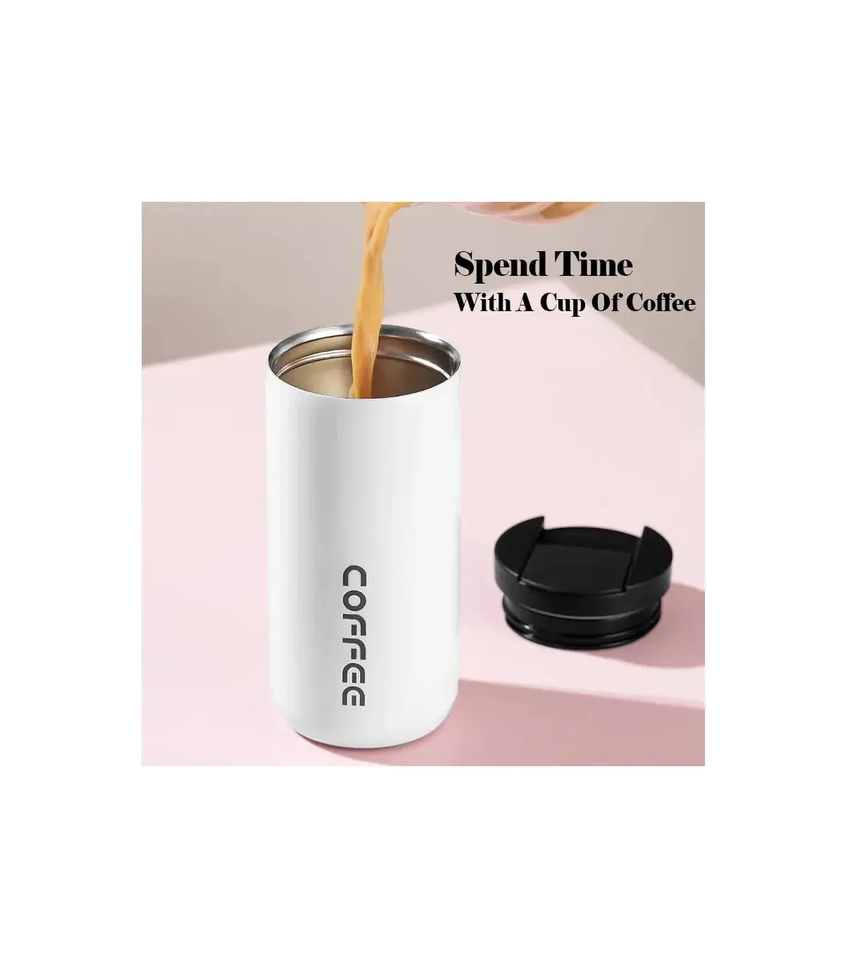 [Black-2PCS 500ML] Bouteille Thermos à café en acier inoxydable de 400ML, tasse thermique, flac