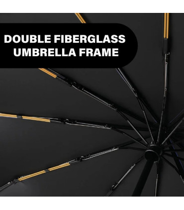 [Green] Parapluie automatique 24 os 106 cm pour hommes et femmes à l\'extérieur grand parapluie 