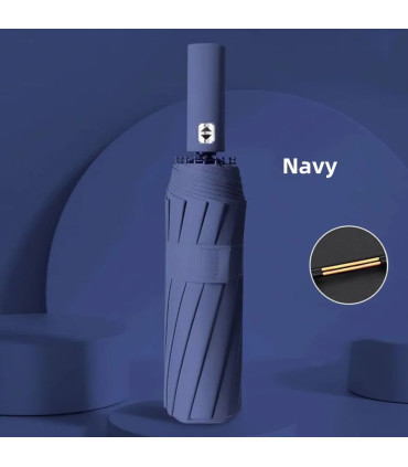 [Navy] Parapluie automatique 24 os 106 cm pour hommes et femmes à l\'extérieur grand parapluie p