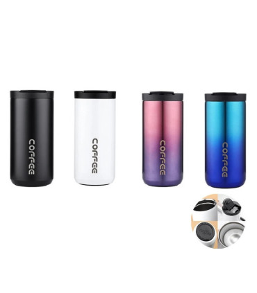 Suit-4pcs bouteille thermos acier inoxydable 400ML