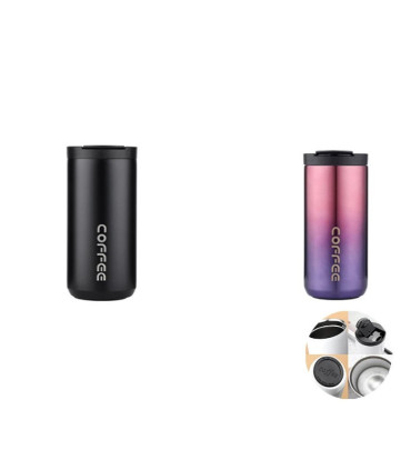 Black-pink-2pcs bouteille thermos 400ML design élégant