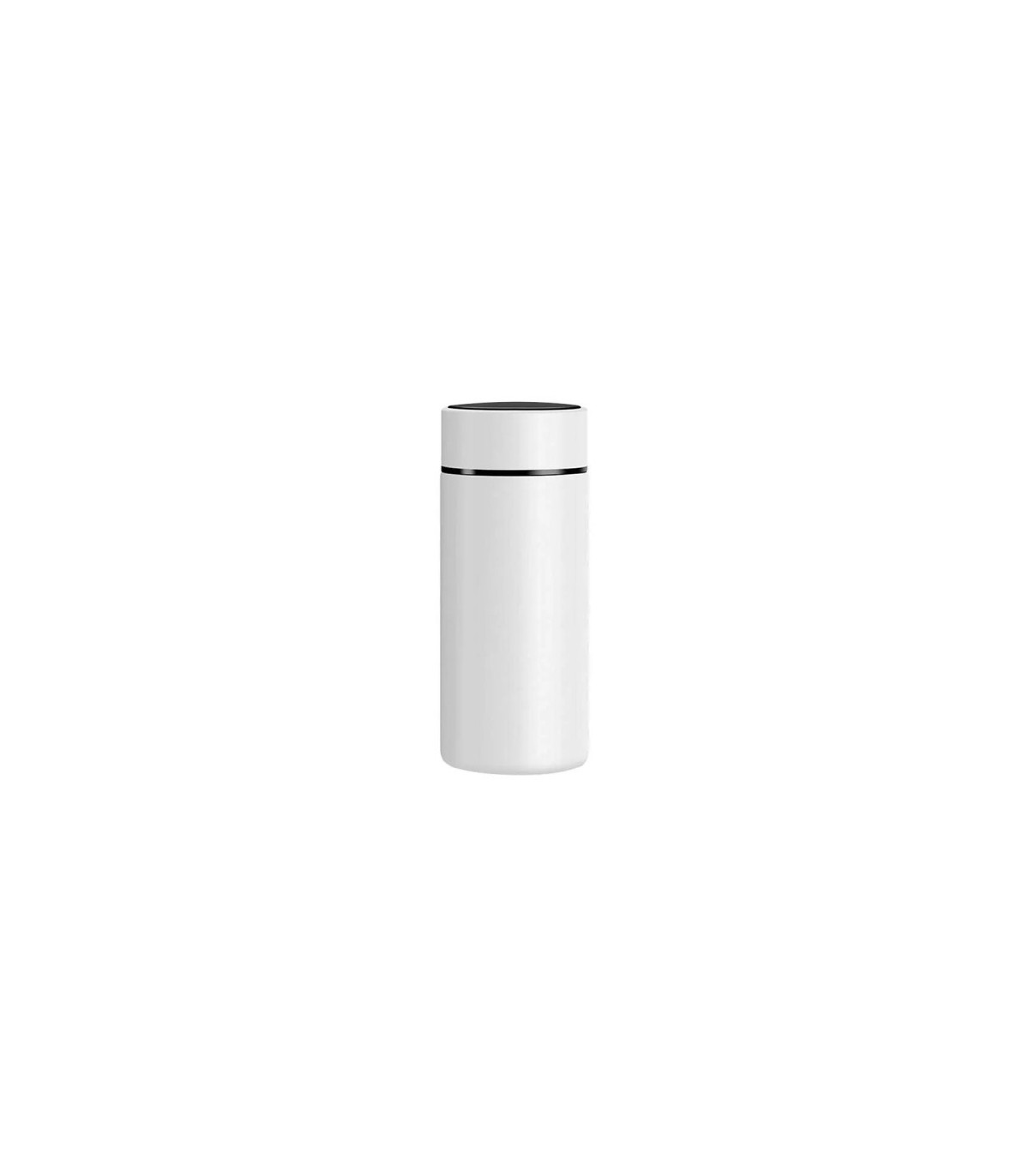 [WHITE 200ml] Insulated stainless steel water cup 304, equipped with a display screen