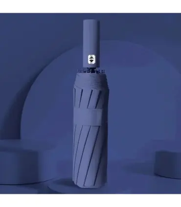 Parapluie automatique [Navy] 24 os 106 cm, grand, pliant, pour hommes et femmes, idéal pour la pluie et le soleil