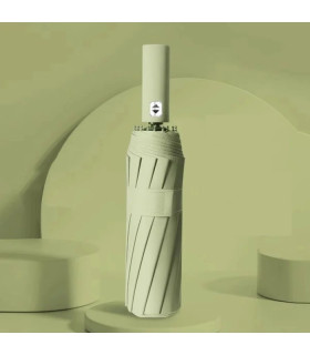 [Grün] Automatischer Regenschirm mit 24 Streben, 106 cm für Männer und Frauen, großer Regenschirm für den Außenbereich.