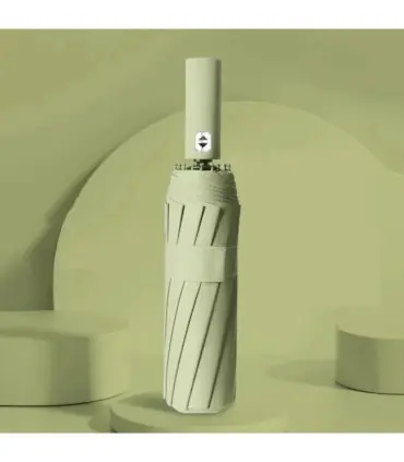 Parapluie automatique 24 os 106 cm, grand, pliant, pour hommes et femmes, idéal pour la pluie et le soleil [Couleur Vert]