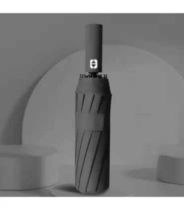 Parapluie automatique 24 os 106 cm, grand, pliant, pour hommes et femmes, idéal pour la pluie et le soleil [Couleur Noir]