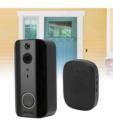 Sonnette caméra 2 voies parler détection de mouvement 1080P Vision nocturne infrarouge sans fil