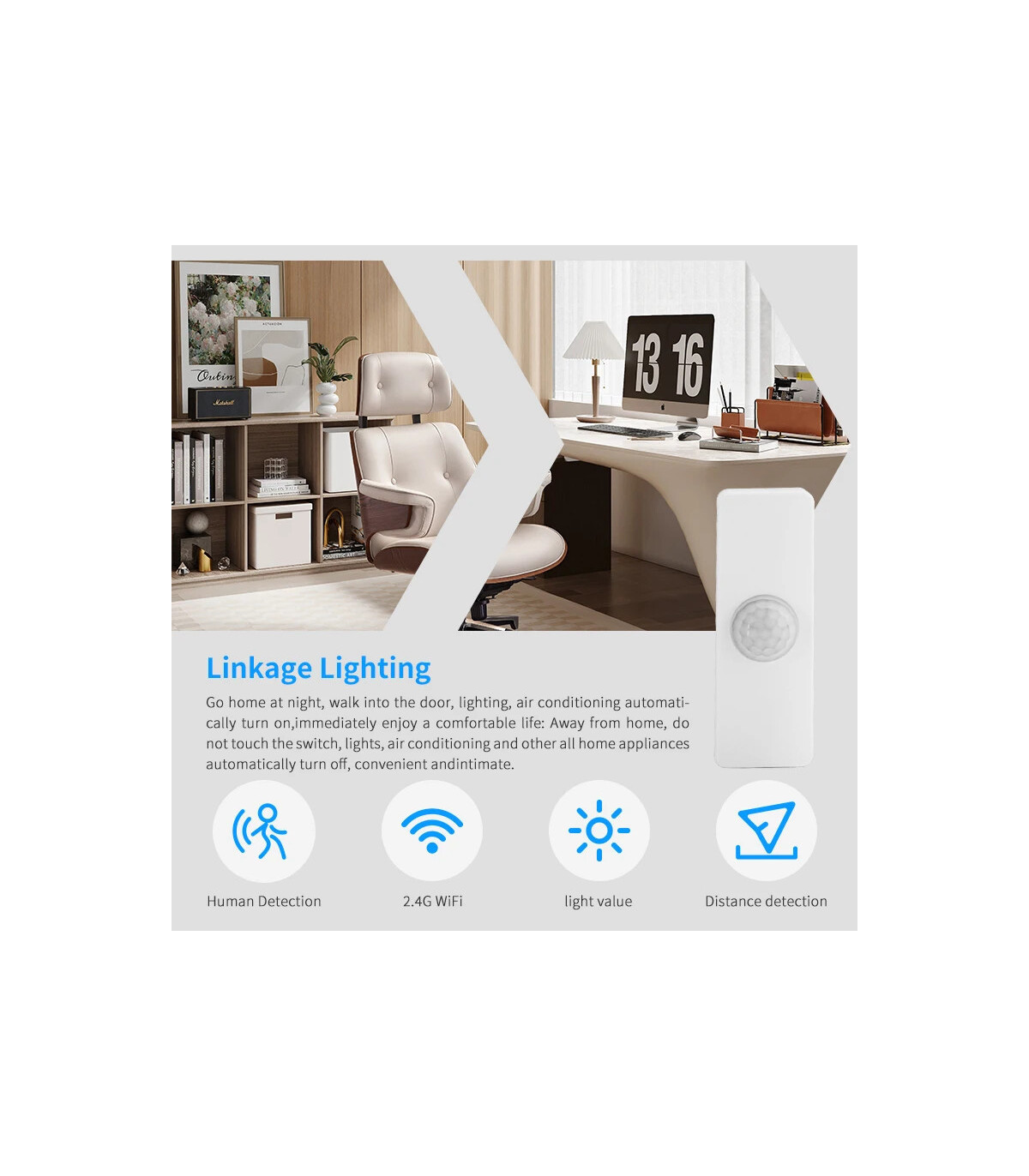 [1PCS WiFi] Tuya – capteur de présence de mouvement PIR intelligent WiFi, télécommande pour mai