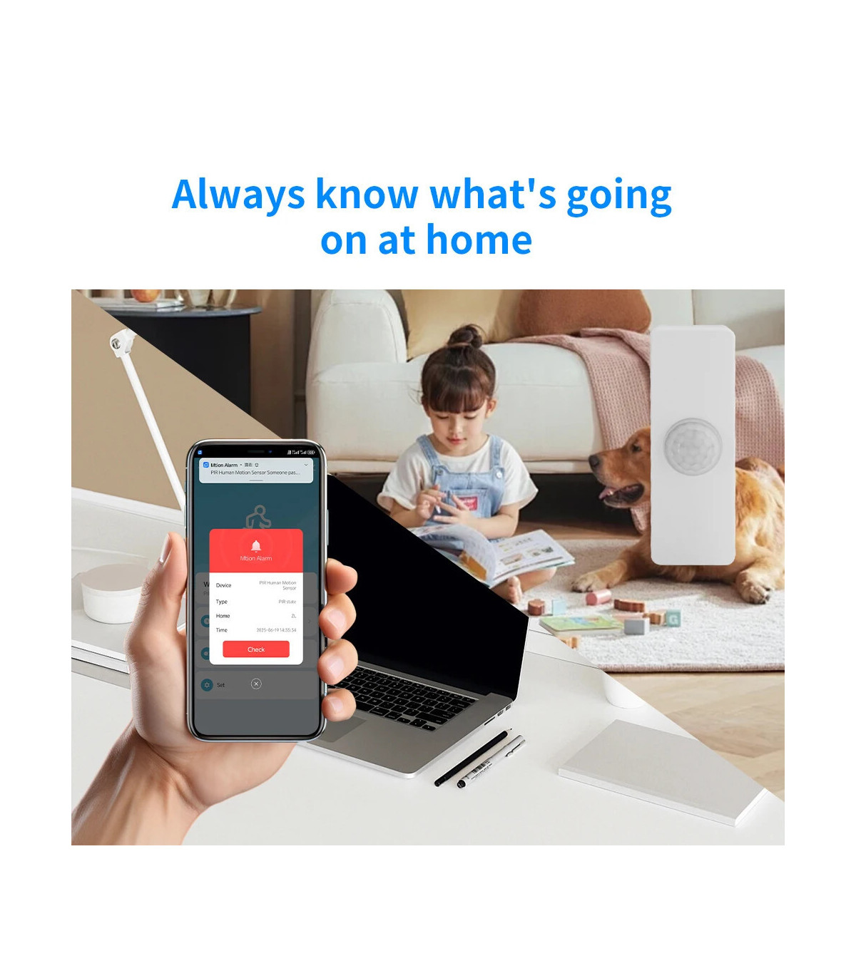 [1PCS WiFi] Tuya WiFi Smart PIR capteurs de présence humaine capteur d\'alarme antivol de sécuri