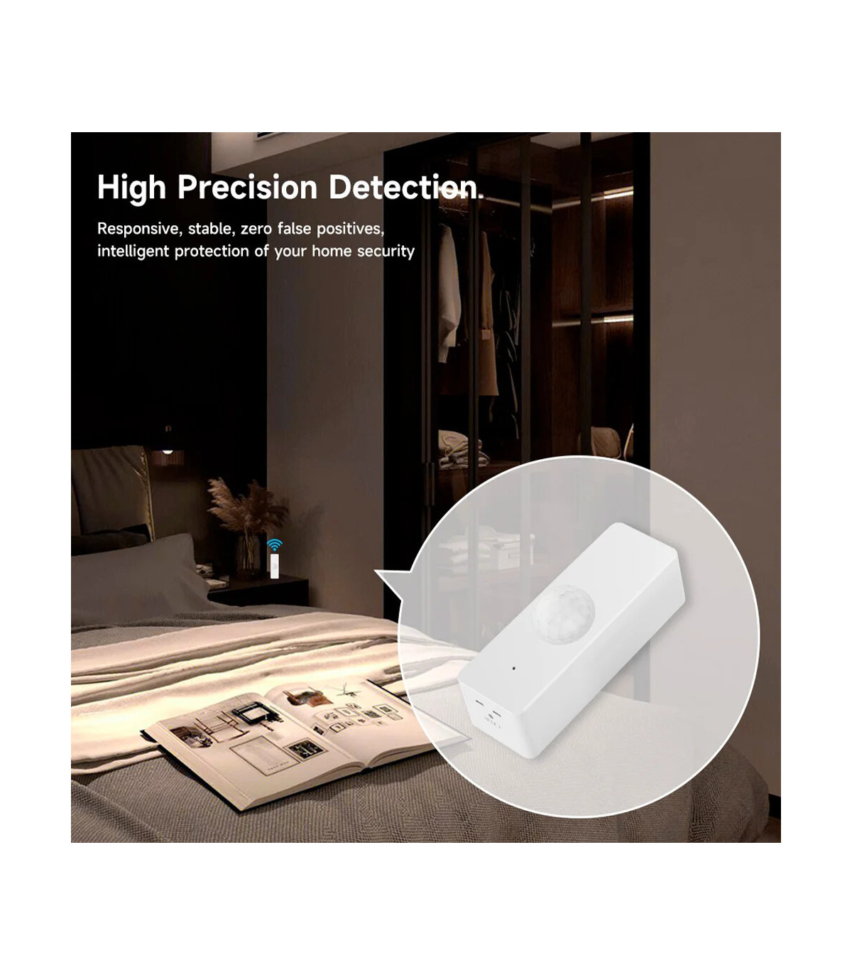 [8PCS WiFi] Capteur de mouvement WiFi sans fil Tuya, détecteur PIR, application Smart Life, dis