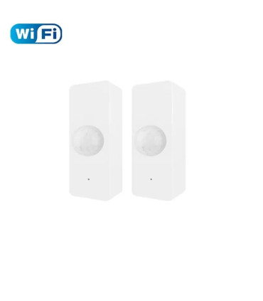 [2PCS WiFi] Capteur de mouvement WiFi sans fil Tuya, détecteur PIR, application Smart Life, dis